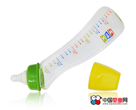 我的宝贝我的爱(M&M)弧形玻璃奶瓶240ml