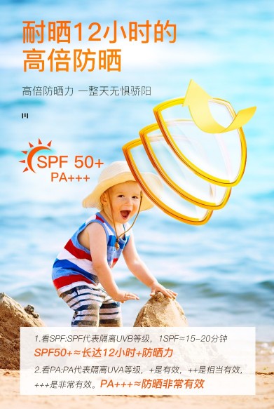 哈羅閃嬰兒防曬噴霧SPF50＋，高倍防曬力，讓寶寶肌膚無懼驕陽