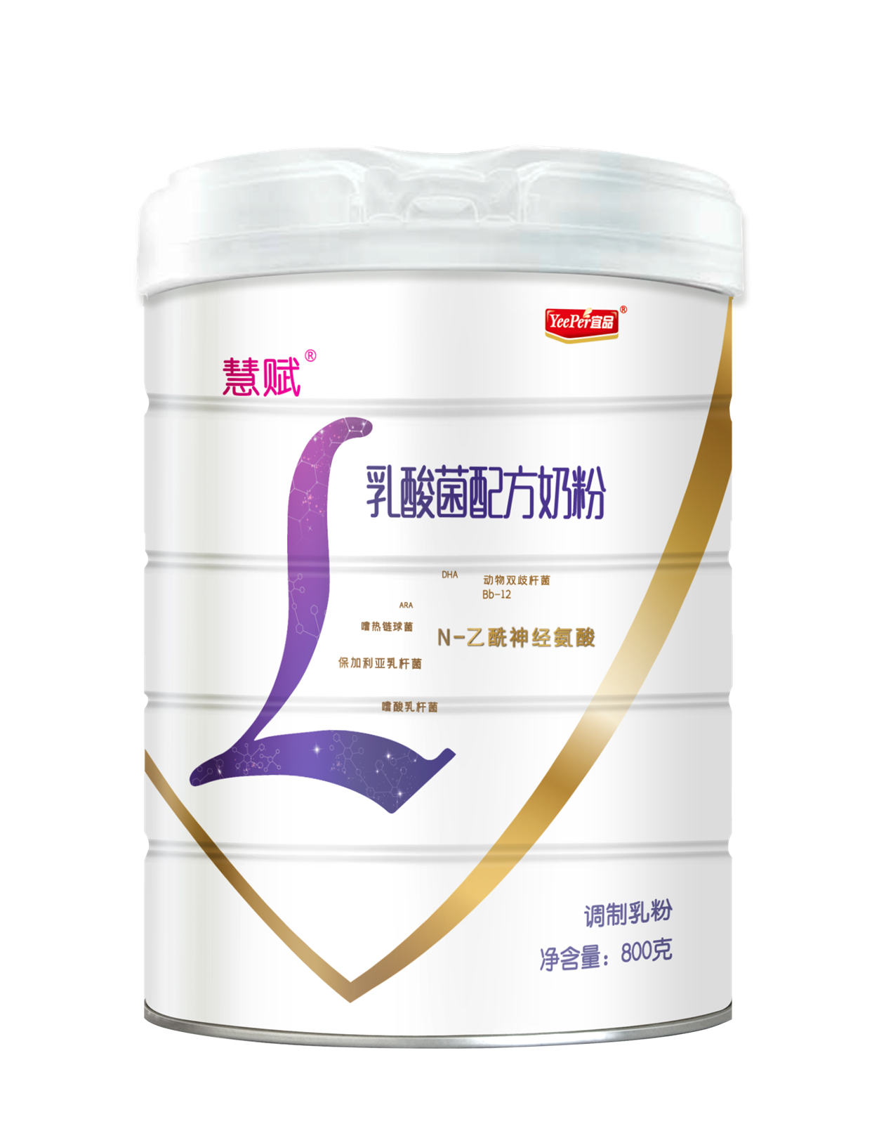 宜品慧赋乳酸菌配方奶粉800g