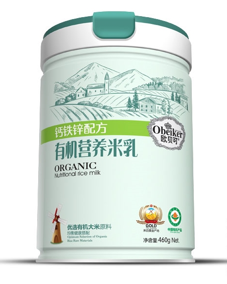 欧贝可有机米乳钙铁锌配方（听装）