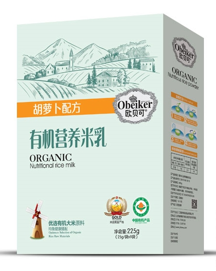 欧贝可有机米乳胡萝卜配方（盒装）