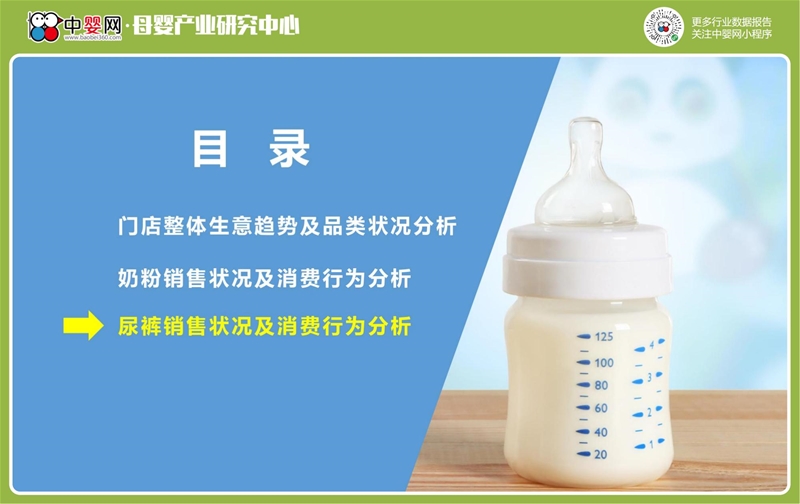 2021年前3季度母婴店奶粉尿裤数据洞察
