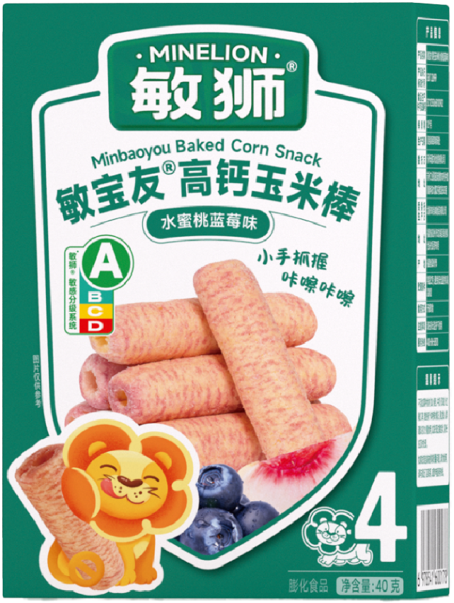 敏狮敏宝友高钙玉米棒（水蜜桃蓝莓味）