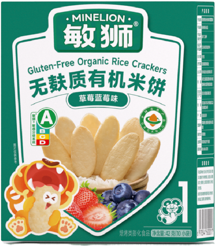 敏狮无麸质有机米饼（草莓蓝莓味）