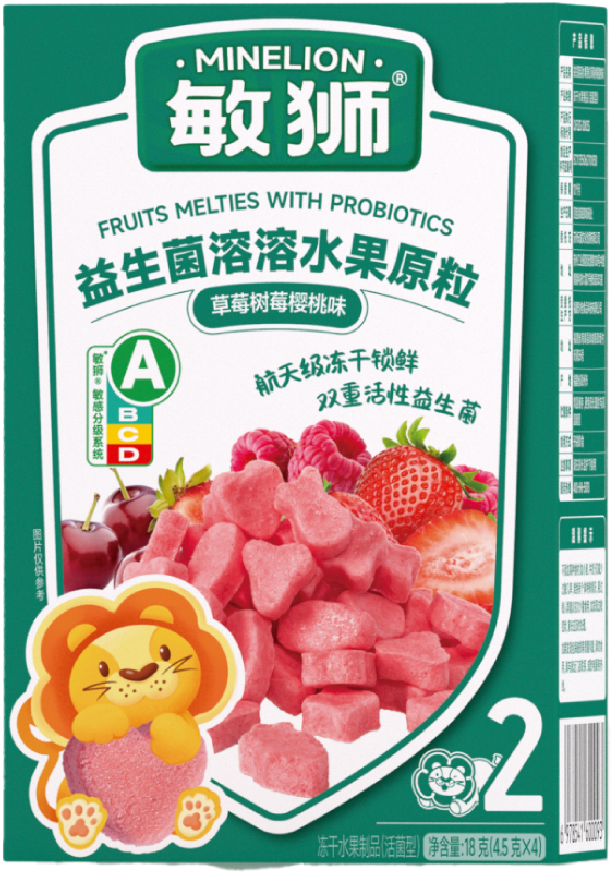 敏狮益生菌溶溶水果原粒（草莓树莓樱桃味）