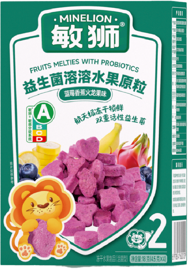 敏狮益生菌溶溶水果原粒（蓝莓香蕉火龙果味）
