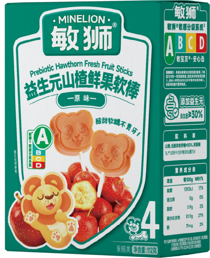 敏狮益生元山楂鲜果软棒