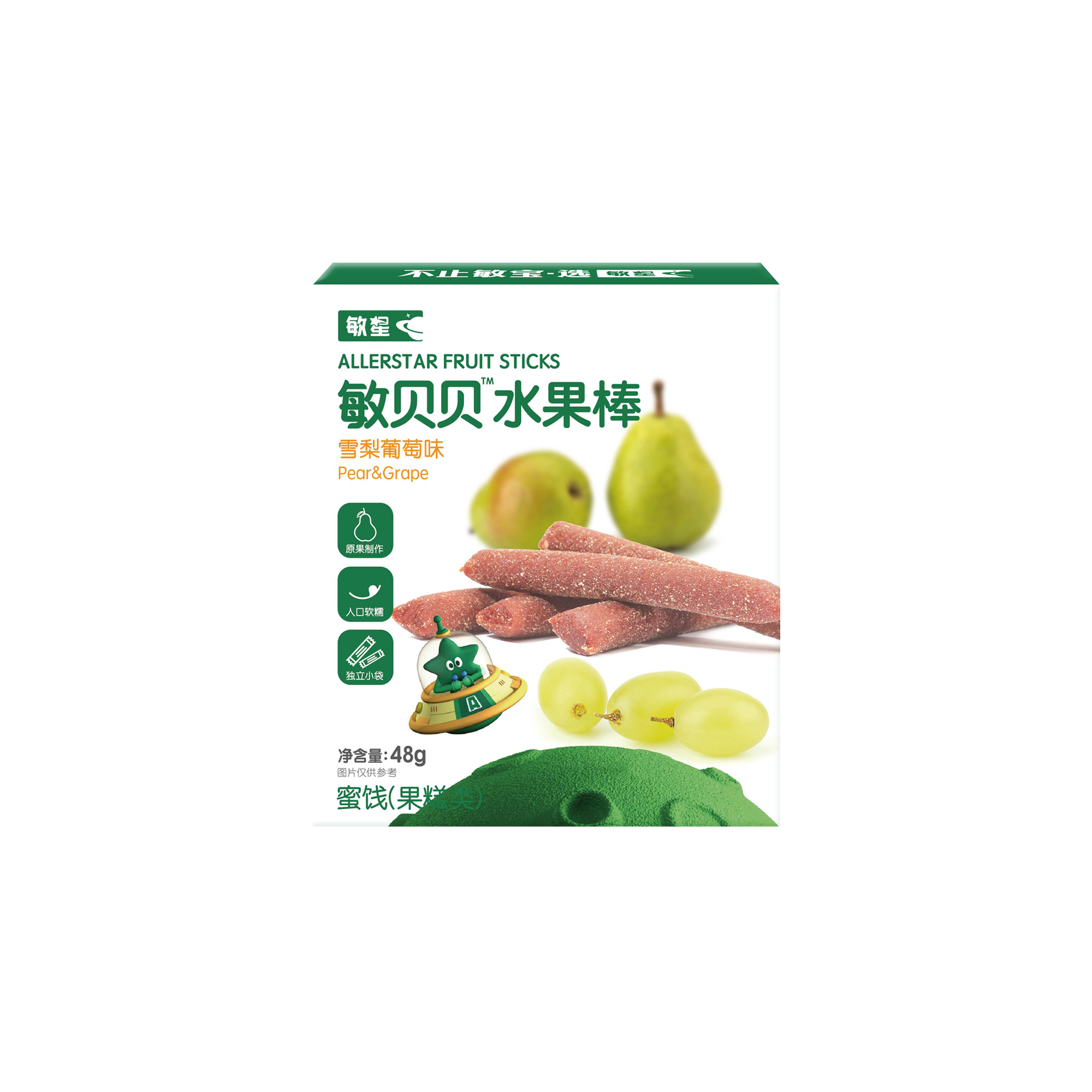 敏星敏贝贝水果棒-雪梨葡萄味